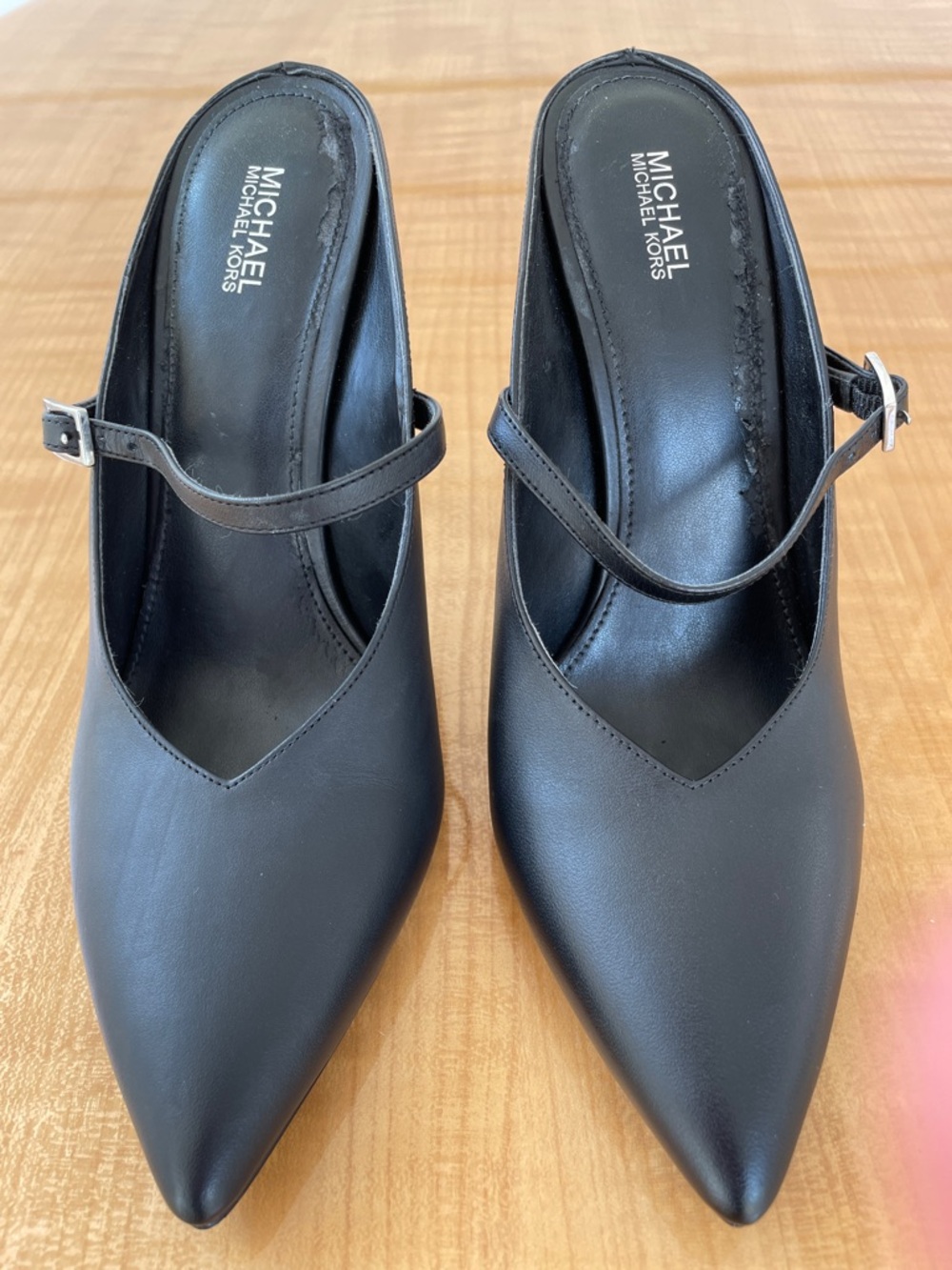 MICHAEL Michael Kors Black Pointed Mary Jane Stiletto Heels Size 8.5M